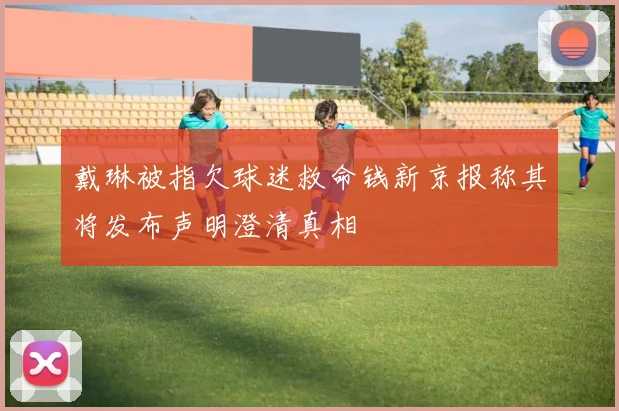 戴琳被指欠球迷救命钱新京报称其将发布声明澄清真相